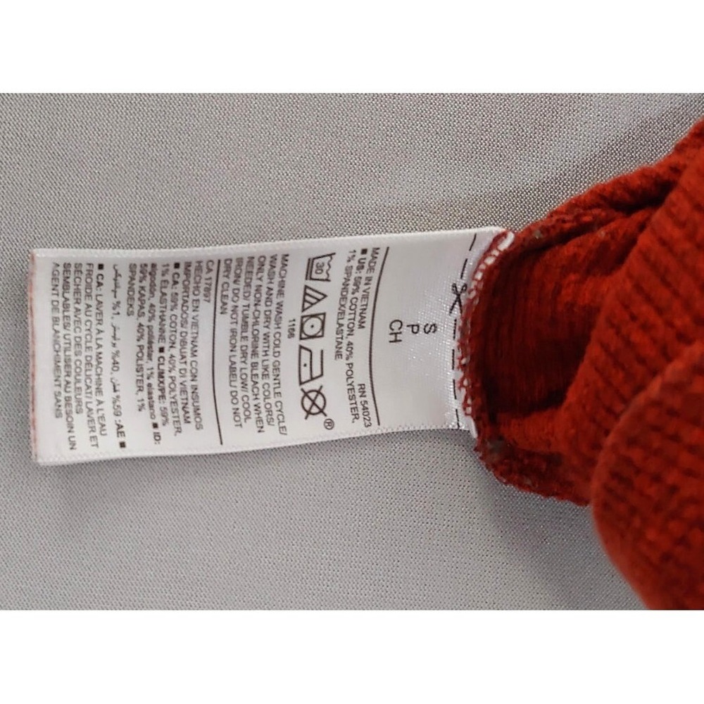Old Navy Mens Orange Waffle Knit Sweater S Thermal Long Sleeve Soft-Wash  Cozy - Picture 8 of 8